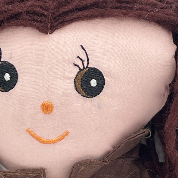 Vintage 90s Girl Guides Canada Brownie Plush Doll Brunette Stuffed Toy READ - Picture 2 of 16